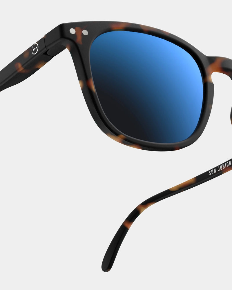 Junior Sunglasses | #E Tortoise Blue Mirror