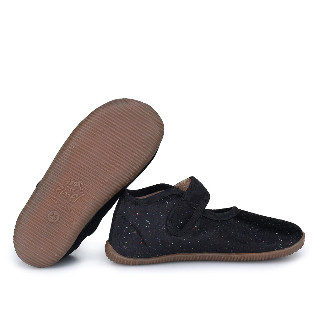 (EK4000D-2) Emel slippers - Black Velvet