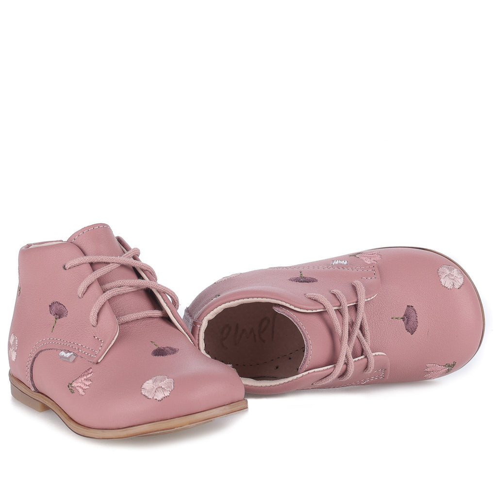 (1426G-2) Emel flowered classic first shoes pink - MintMouse (Unicorner Concept Store)