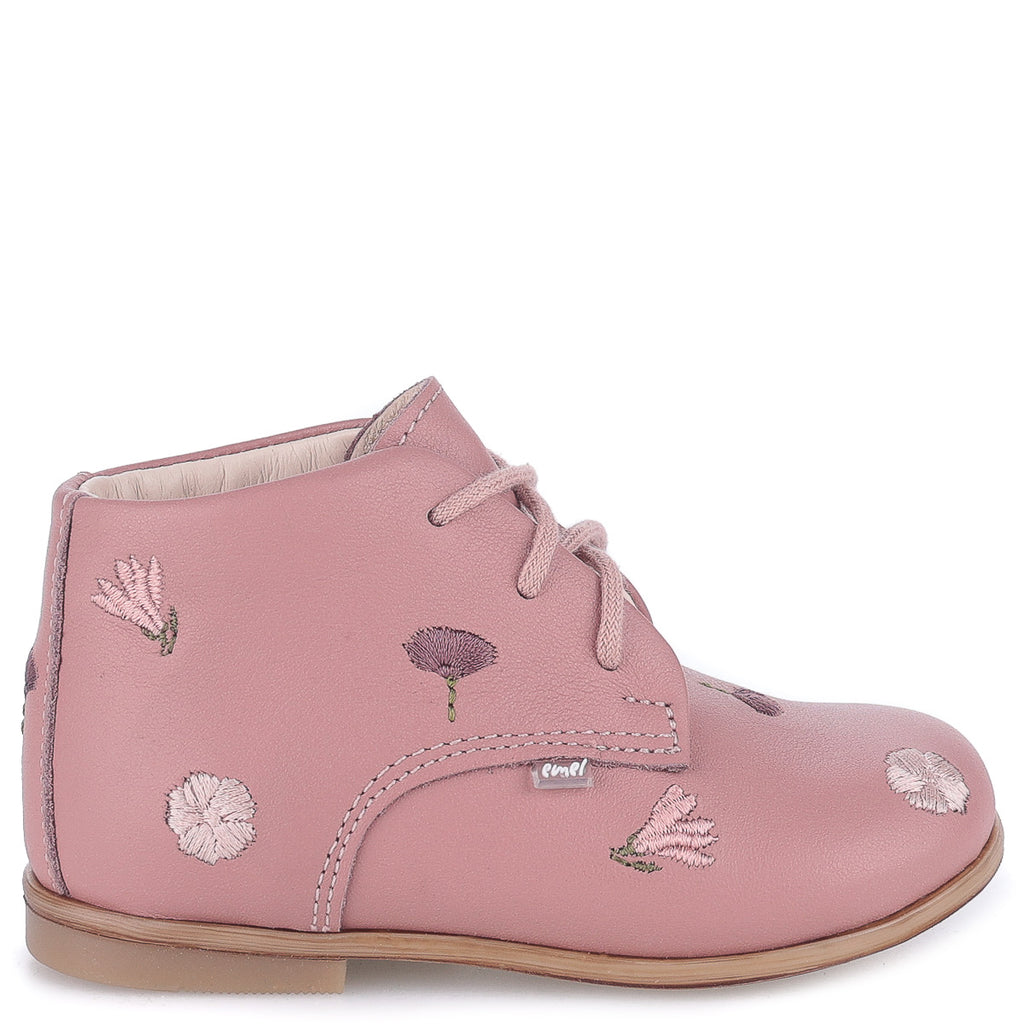 (1426G-2) Emel flowered classic first shoes pink - MintMouse (Unicorner Concept Store)