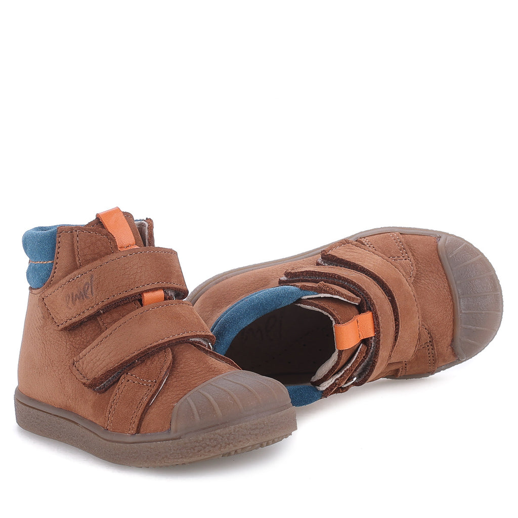 (2758A-4) Emel first velcro shoes - Brown - MintMouse (Unicorner Concept Store)