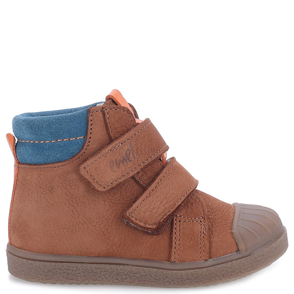 (2758A-4) Emel first velcro shoes - Brown - MintMouse (Unicorner Concept Store)