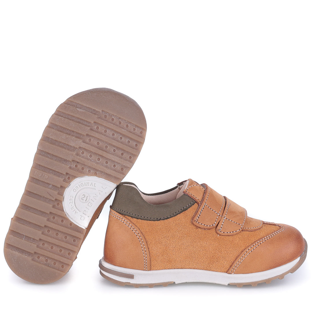 (2333-41) Brown Velcro Trainers - MintMouse (Unicorner Concept Store)