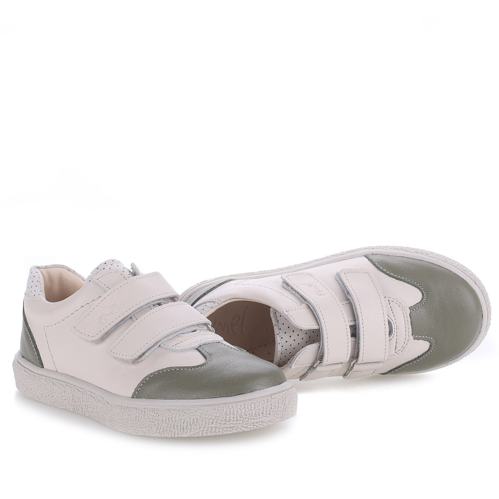 (2708D-28) Low Velcro sneakers Cream - khaki - MintMouse (Unicorner Concept Store)