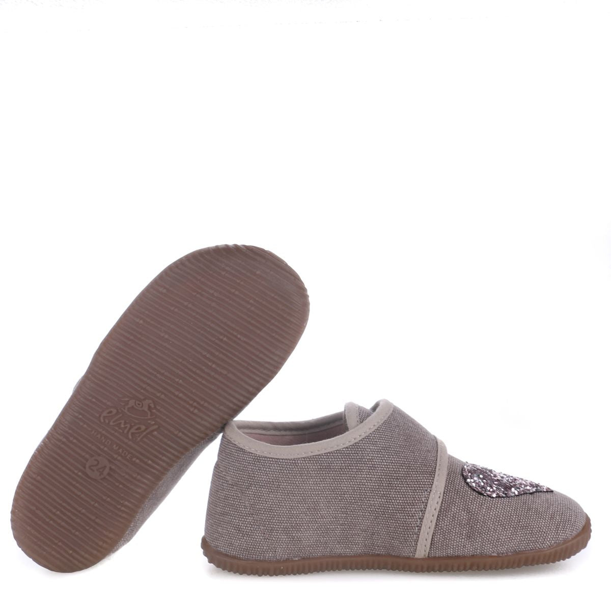 (EK5000A-10) Emel slippers - Sparkly Grey heart - MintMouse (Unicorner Concept Store)