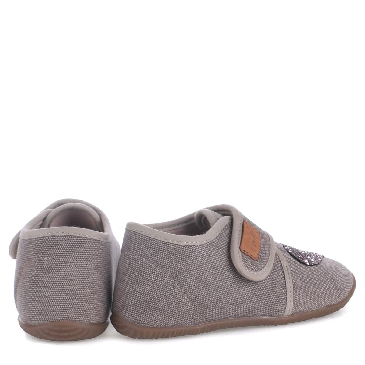 (EK5000A-10) Emel slippers - Sparkly Grey heart - MintMouse (Unicorner Concept Store)
