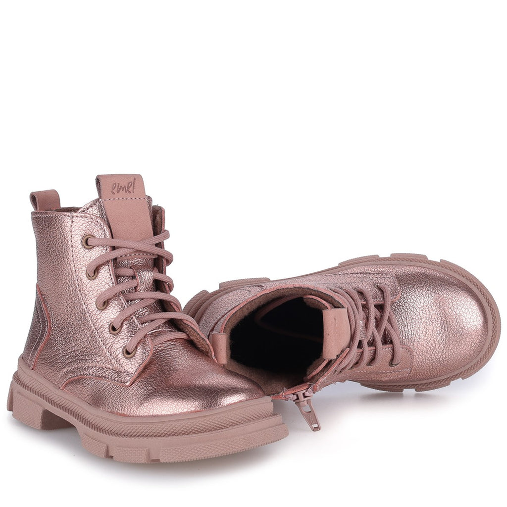 (EY2770-1) Emel Lace Up Winter Boots - MintMouse (Unicorner Concept Store)