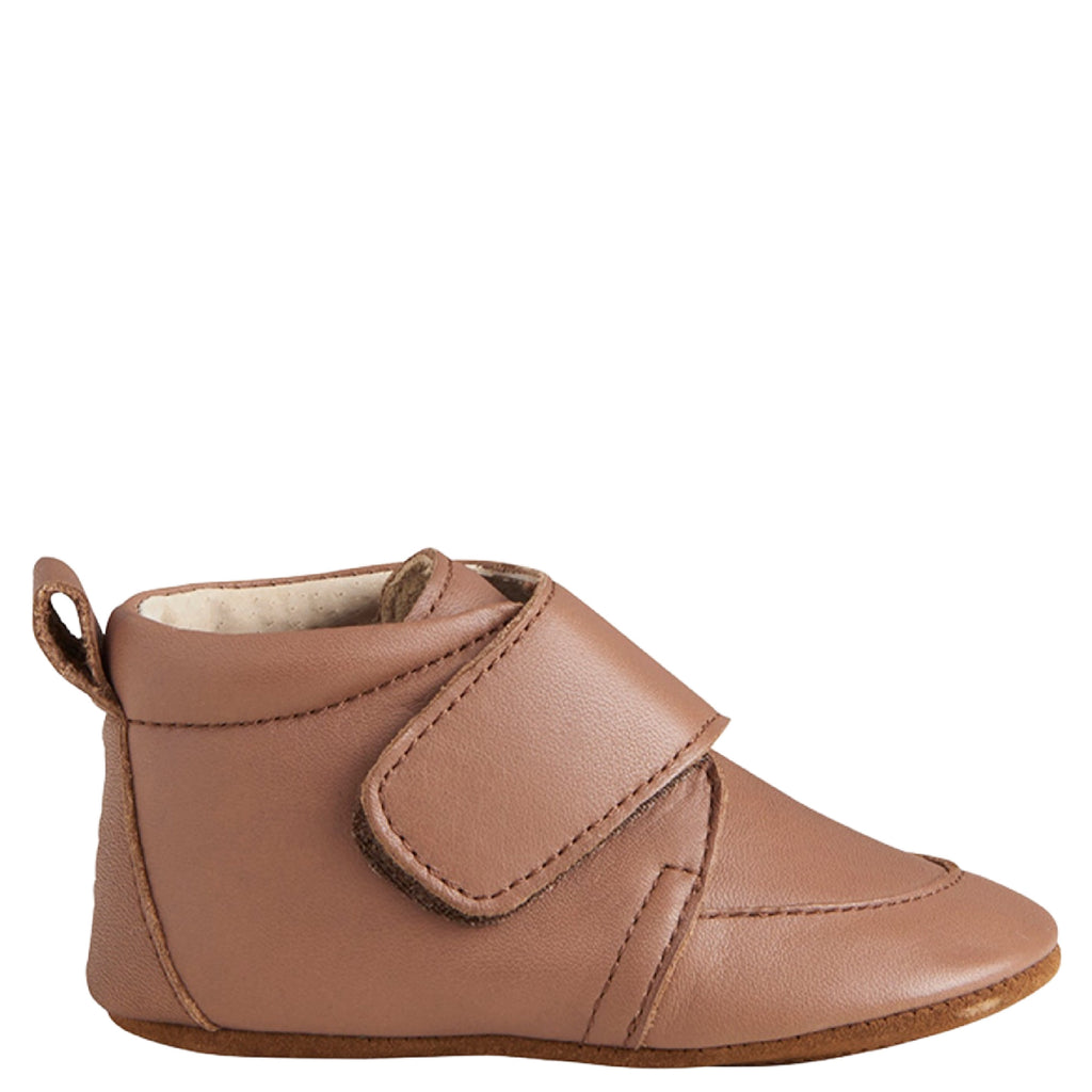 ENFANT Velcro Leather SLIPPERS brown - MintMouse (Unicorner Concept Store)