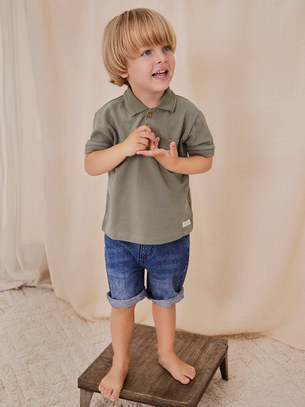 (230400) Polo SS - Sea Spray - MintMouse (Unicorner Concept Store)