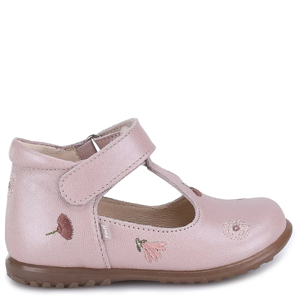 (2409J-5) Emel Ballerina light rose gold Embroided Flowers