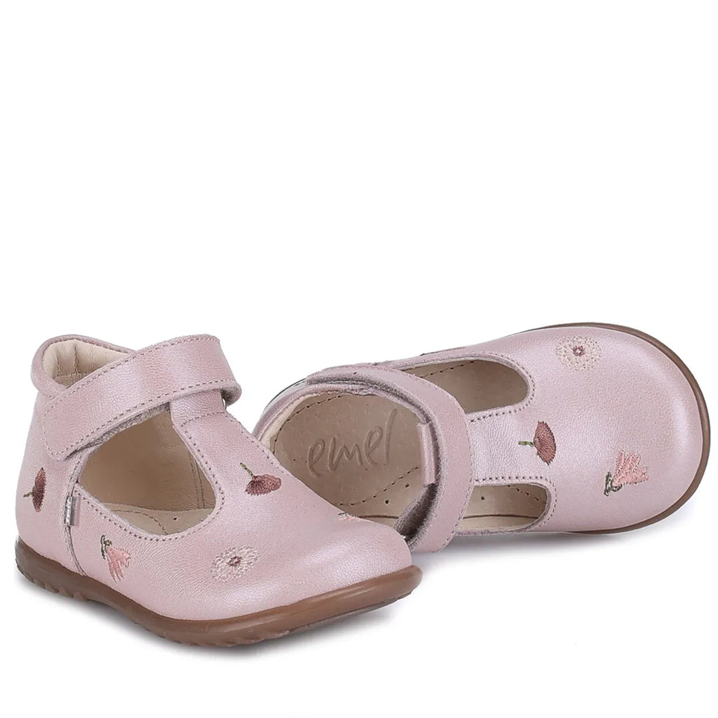 (2409J-5) Emel Ballerina light rose gold Embroided Flowers - MintMouse (Unicorner Concept Store)