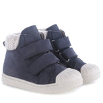 (EY2758-2) Emel winter velcro shoes - Blue navy