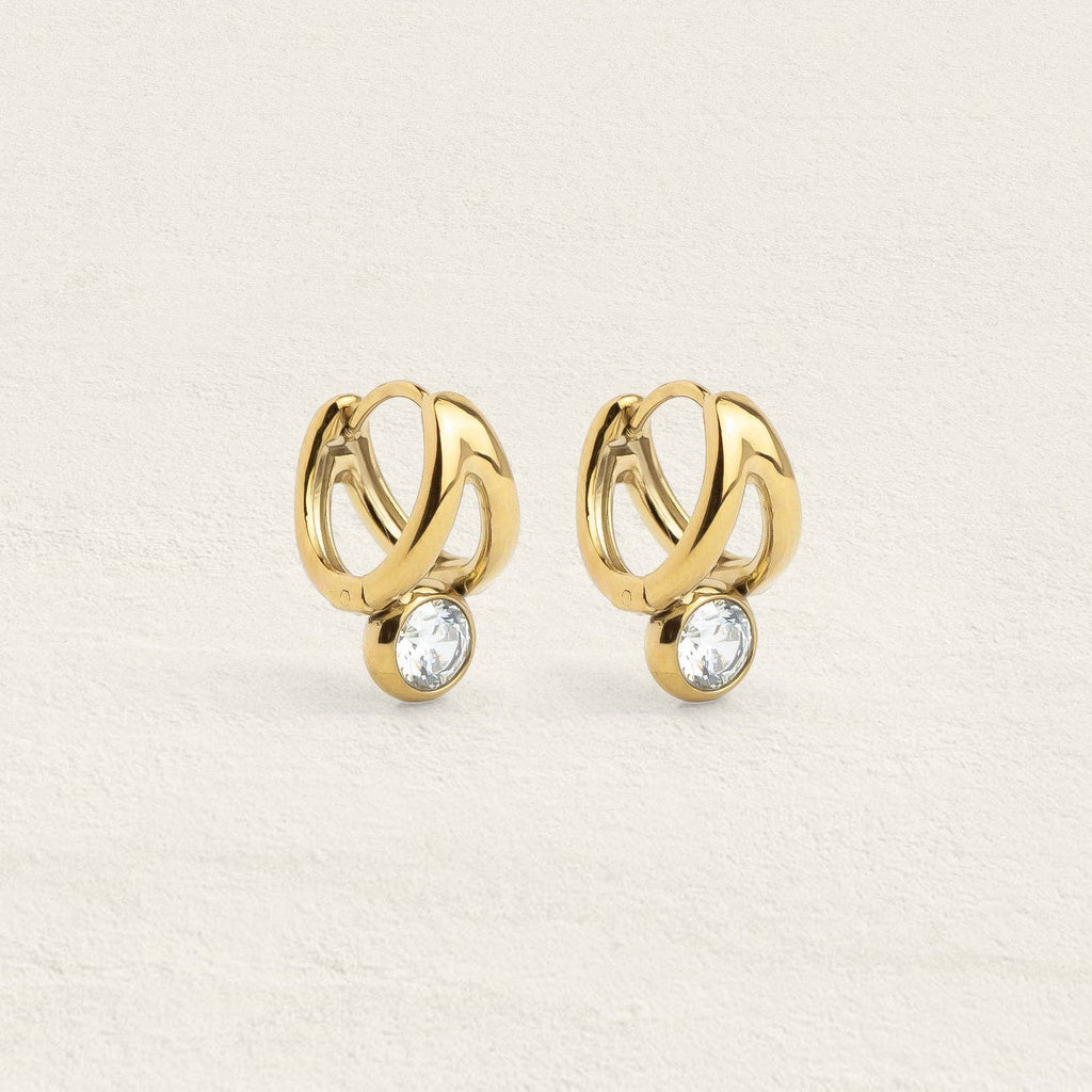 Mini Creole Leonora: Gold-tone stainless steel / The pair