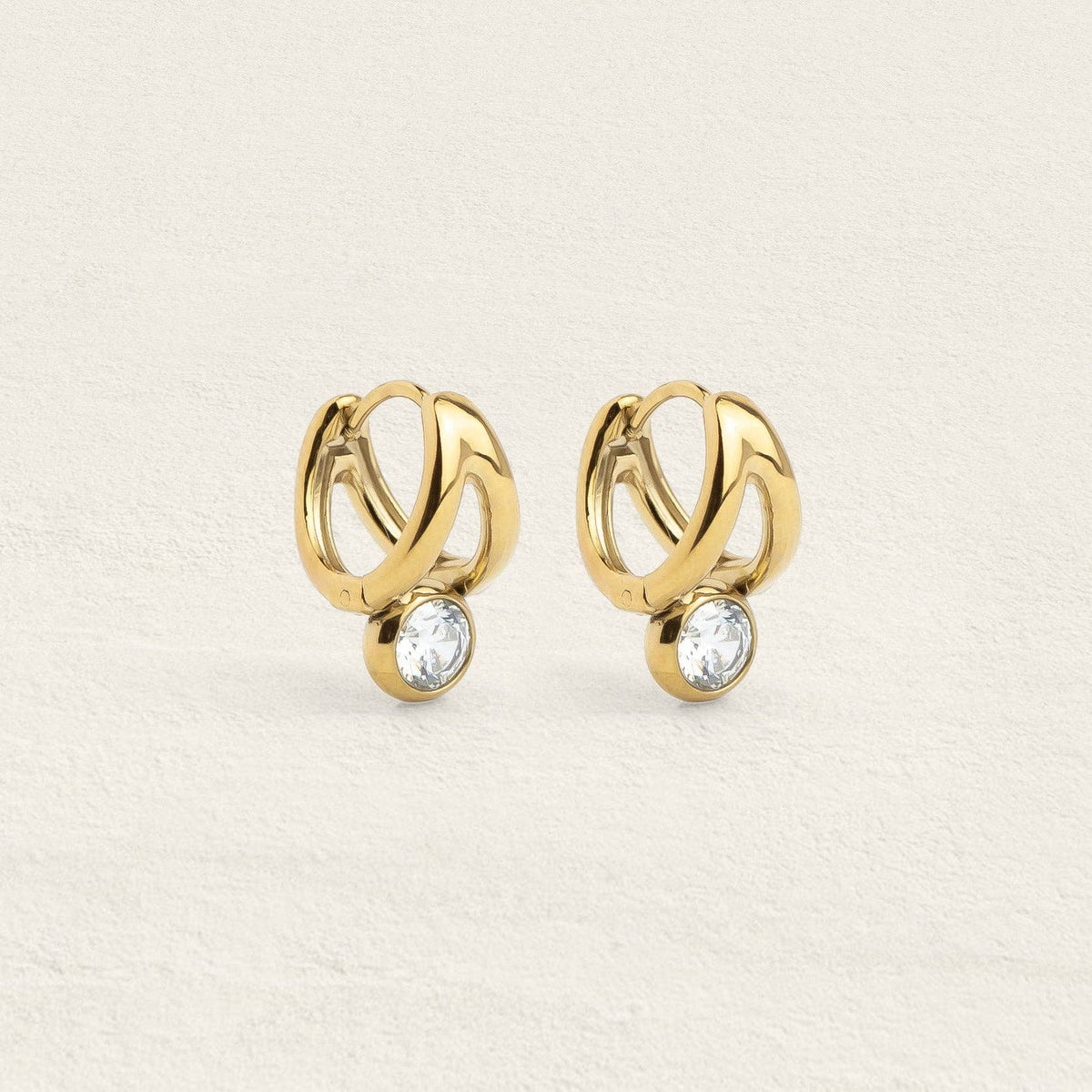 Mini Creole Leonora: Gold-tone stainless steel / The pair