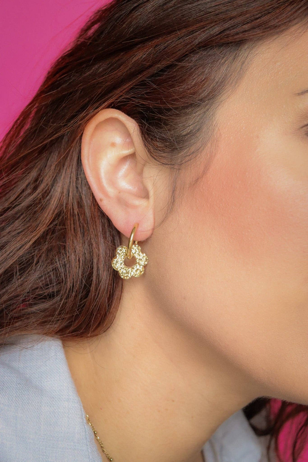 Isabelle Gold earrings: Resin flowers only x2 - MintMouse (Unicorner Concept Store)