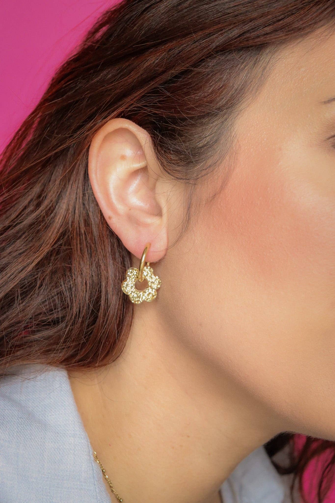 Isabelle Gold earrings: Resin flowers only x2 - MintMouse (Unicorner Concept Store)