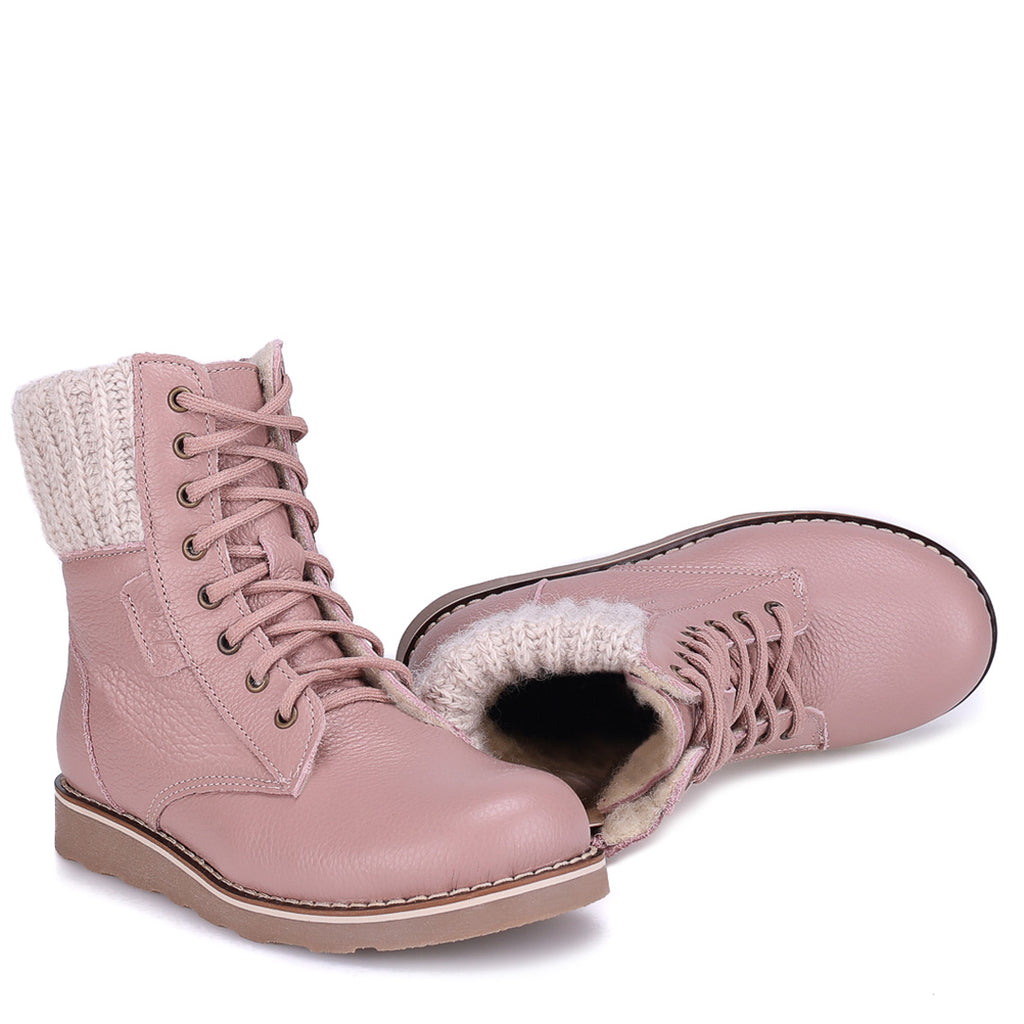 (EV2646B-1/ EV2526B-1) Emel Wool-lined Kids High Winter Boots