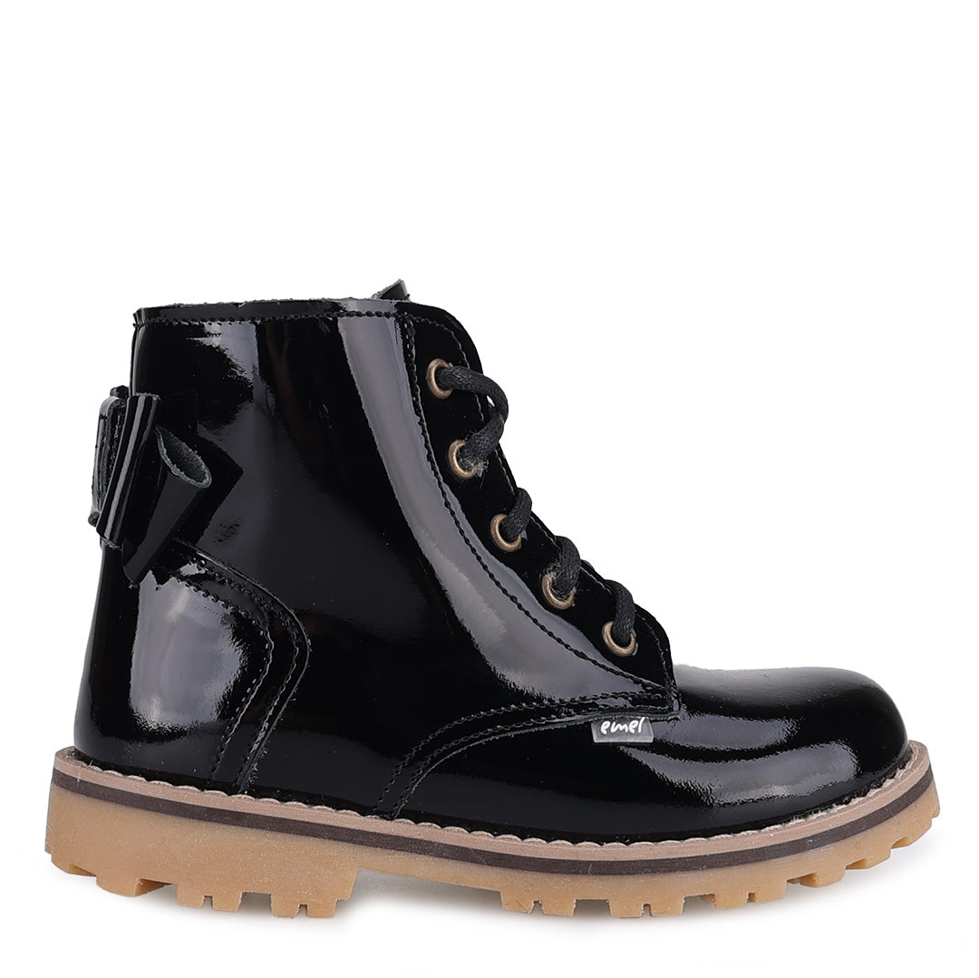 (EV2658A-17) Emel Wool-lined Kids Winter Boots - Navy
