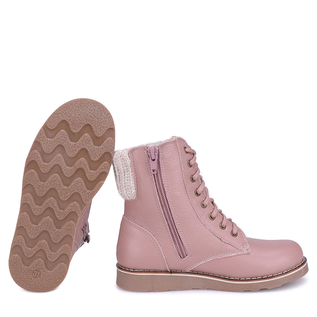 (EV2646B-1/ EV2526B-1) Emel Wool-lined Kids High Winter Boots