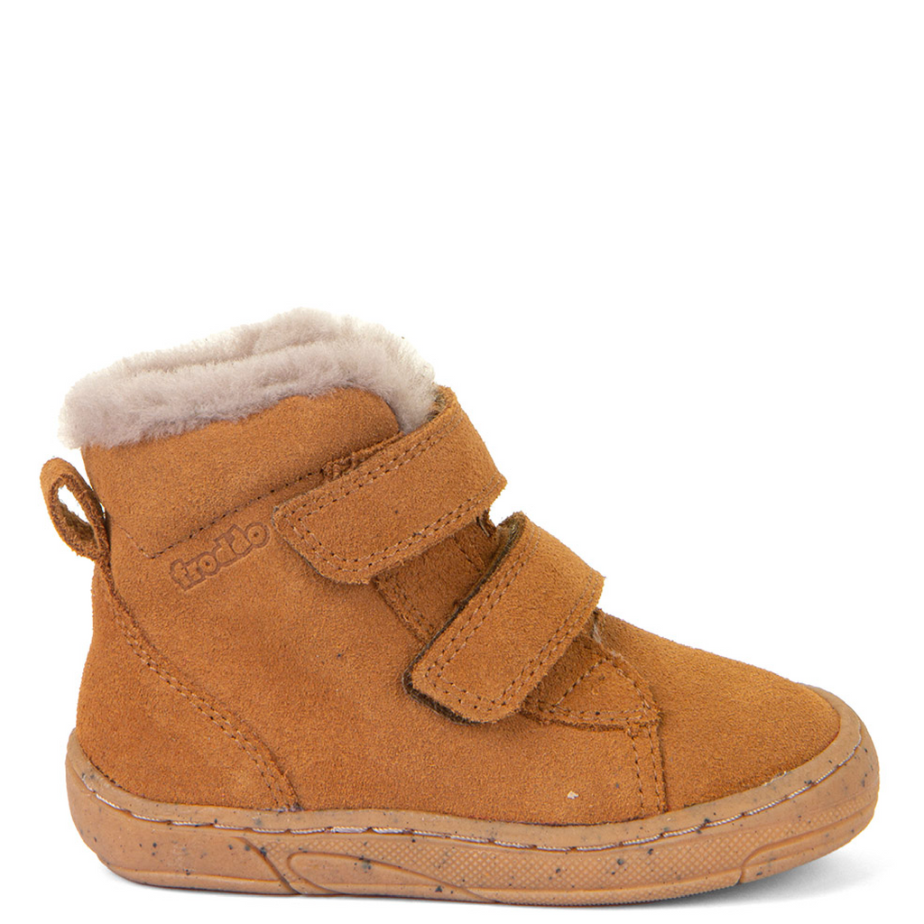 (G2110111-2 / G2110126-2 / G2110141-2) Children's Water-repellent Ankle Boots - MINNI SUEDE VELCRO Cognac - MintMouse (Unicorner Concept Store)