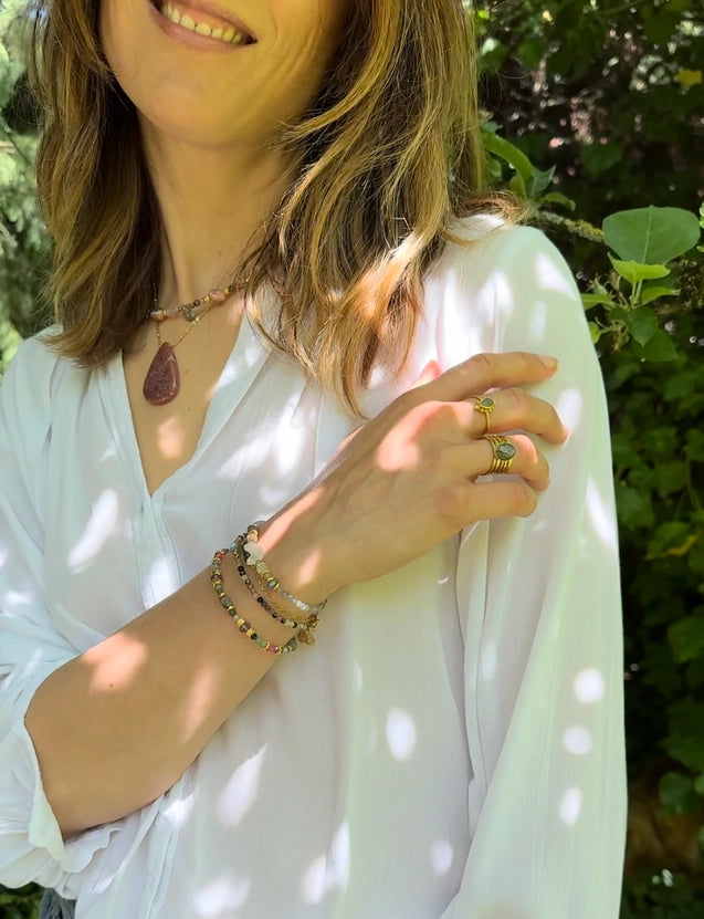 Adjustable Ring Labradorite Jaya - MintMouse (Unicorner Concept Store)