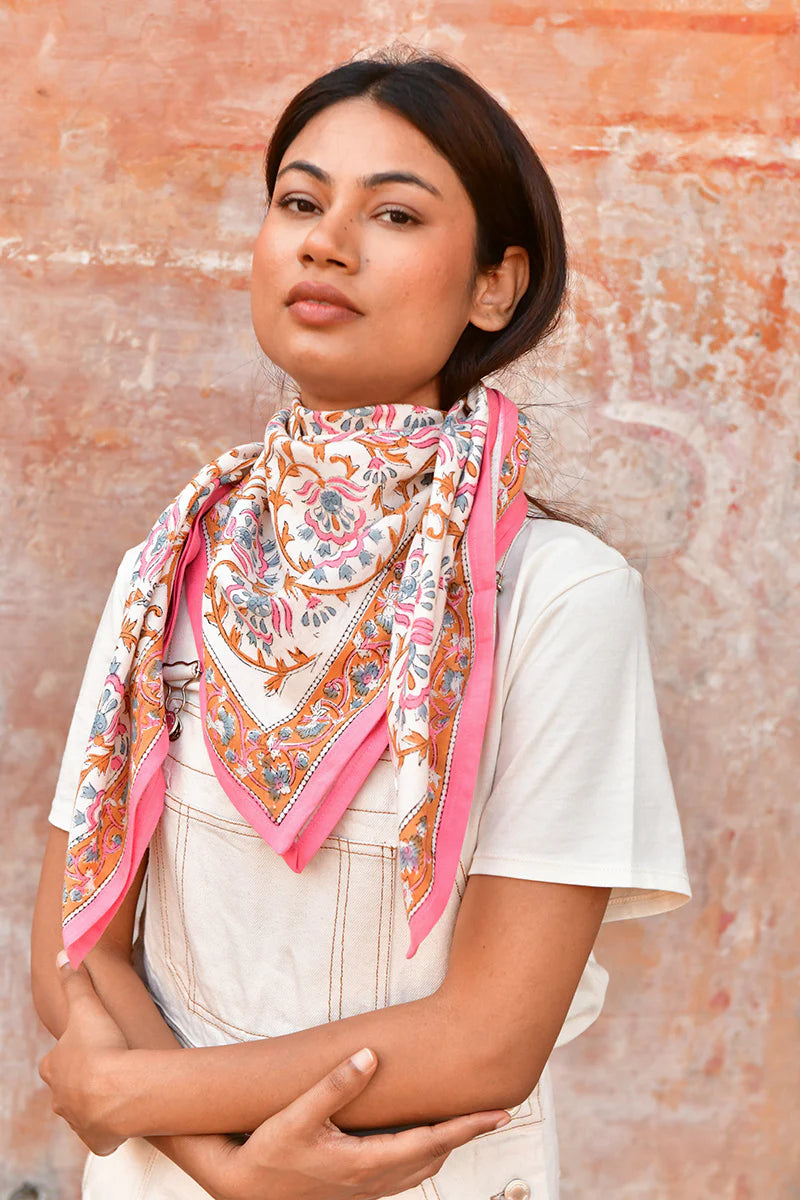 Grand foulard ALEXANDRIE Corail - MintMouse (Unicorner Concept Store)