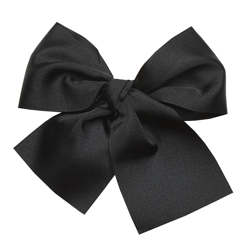 Hair clip with large grossgrain bow Black