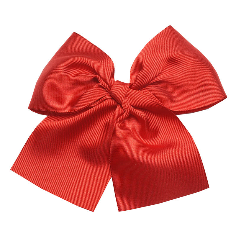 Hair clip with large grossgrain bow Red