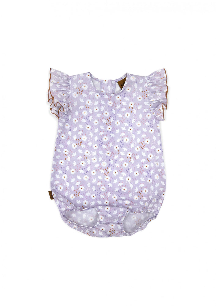 Body cotton violet with flowers print