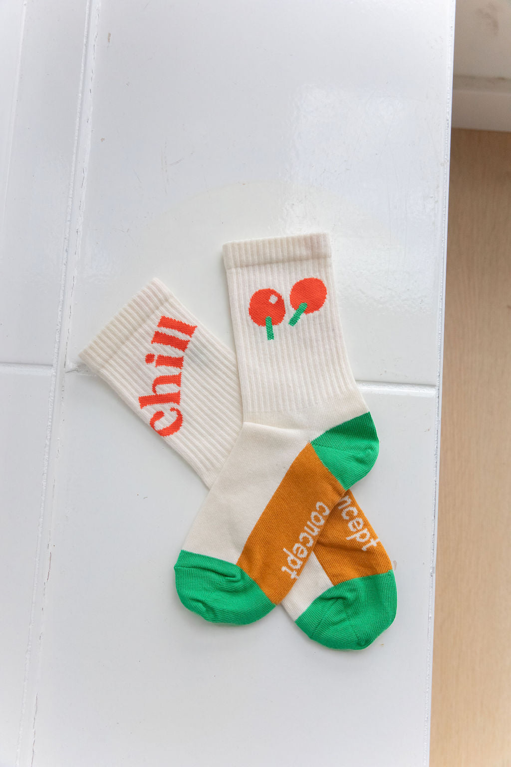 Socks off white with ping pong - MintMouse (Unicorner Concept Store)