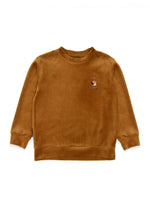 Sweater cinnamon with embroidery warm