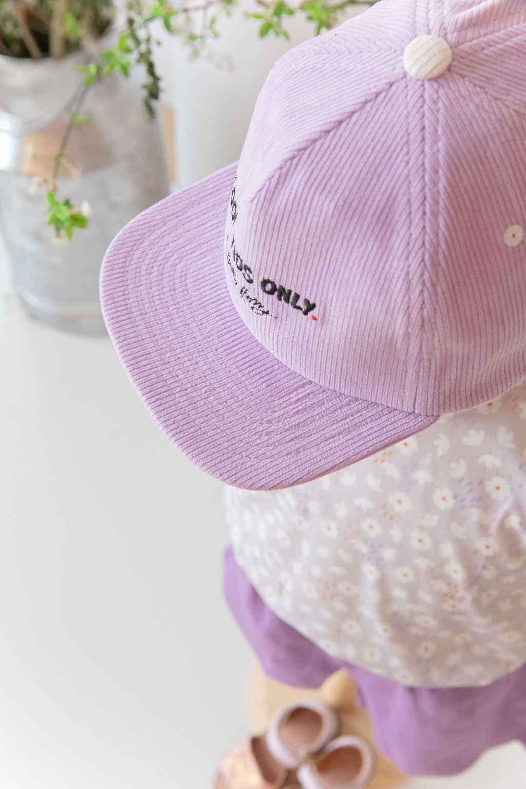 Blouse cotton violet with flowers print - MintMouse (Unicorner Concept Store)