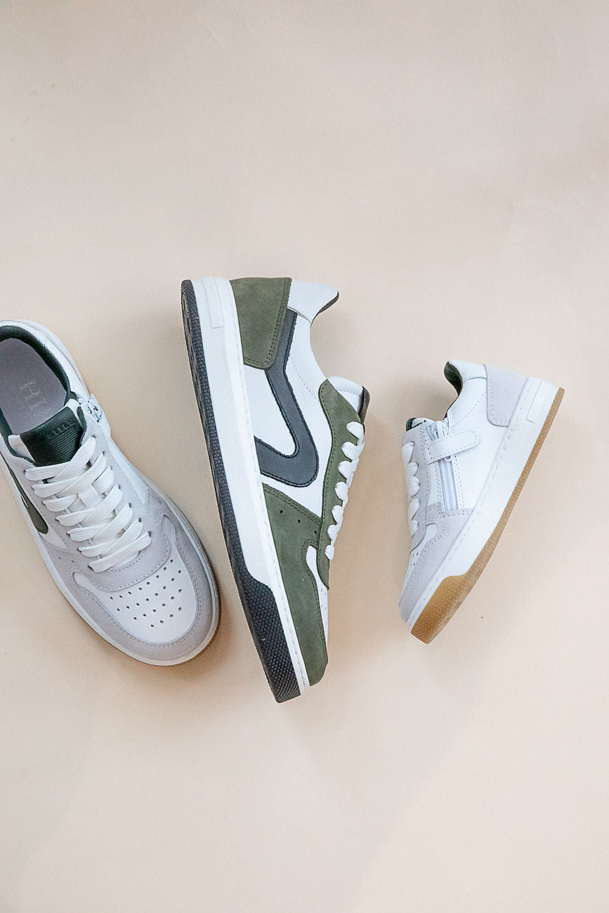 (H1618) Hip Shoes Green leather/white leather - Green Combi - MintMouse (Unicorner Concept Store)