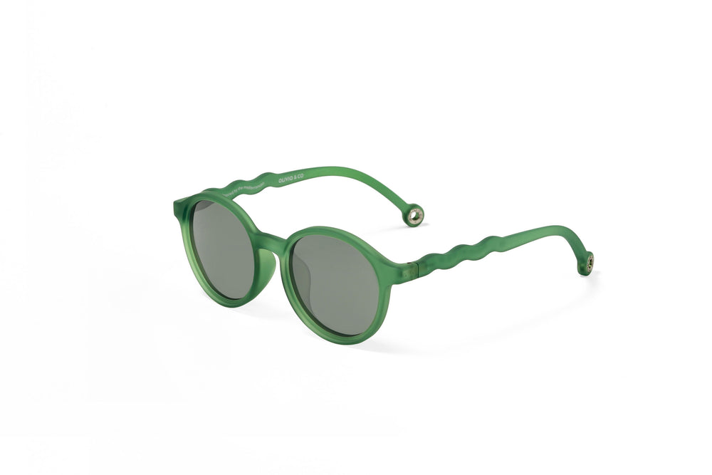 Sunglasses - Olive Green Oval Adult
