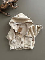 HOODED CORDUROY JACKET | MILK