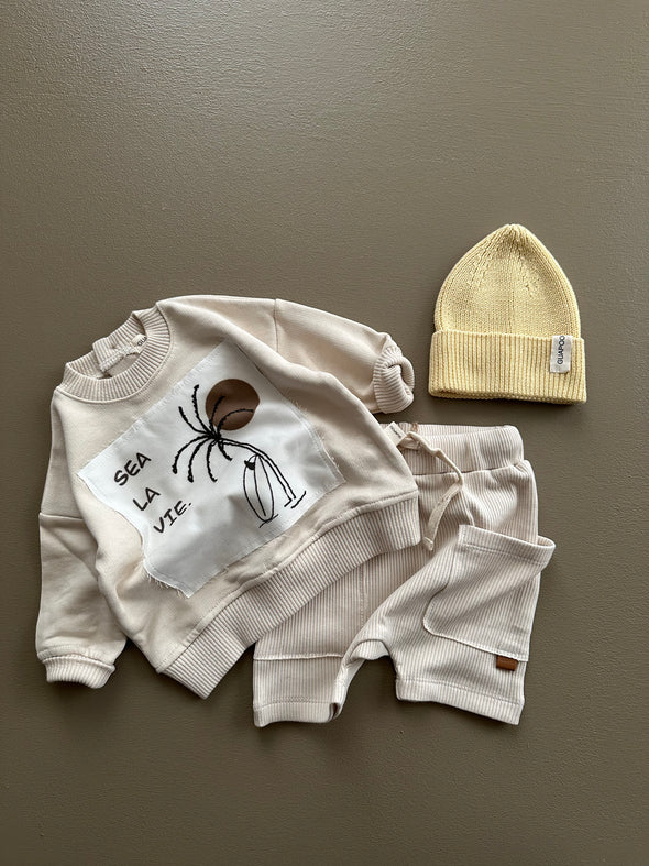 RIB SHORTS MILK - MintMouse (Unicorner Concept Store)