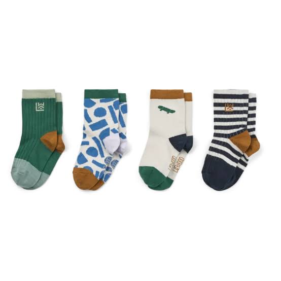 Silas cotton socks 4-pack 1028 Paint - MintMouse (Unicorner Concept Store)