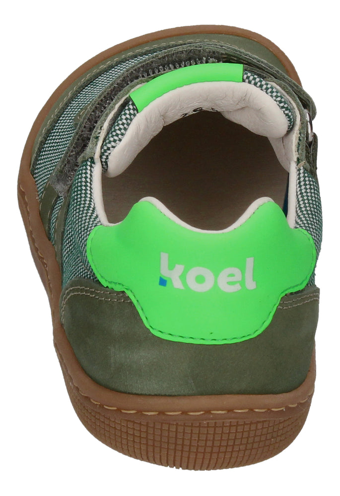 KOEL Barefoot Children's Shoes - Sneakers DYLAN II TEXTILE 501 olive
