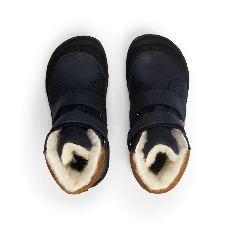 Barefoot Ankle Winter Boot Milo Hydro Tex Navy-Cognac - MintMouse (Unicorner Concept Store)