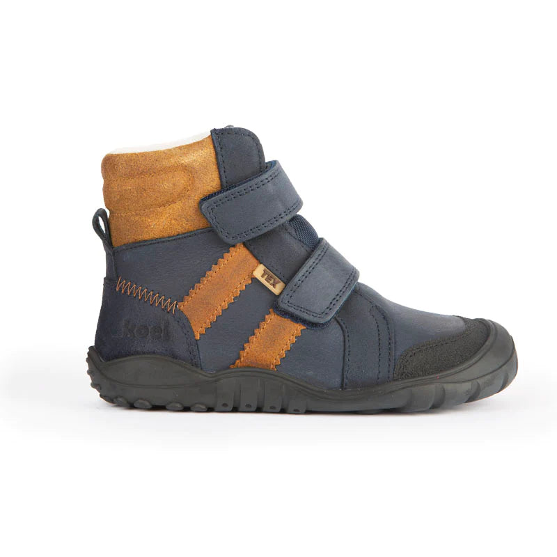 Barefoot Ankle Winter Boot Milo Hydro Tex Navy-Cognac - MintMouse (Unicorner Concept Store)
