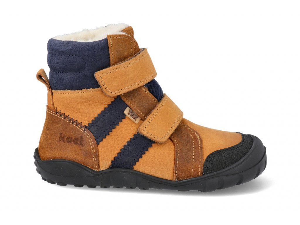 Barefoot Ankle Winter Boot Milo Hydro Tex Cognac-Navy - MintMouse (Unicorner Concept Store)