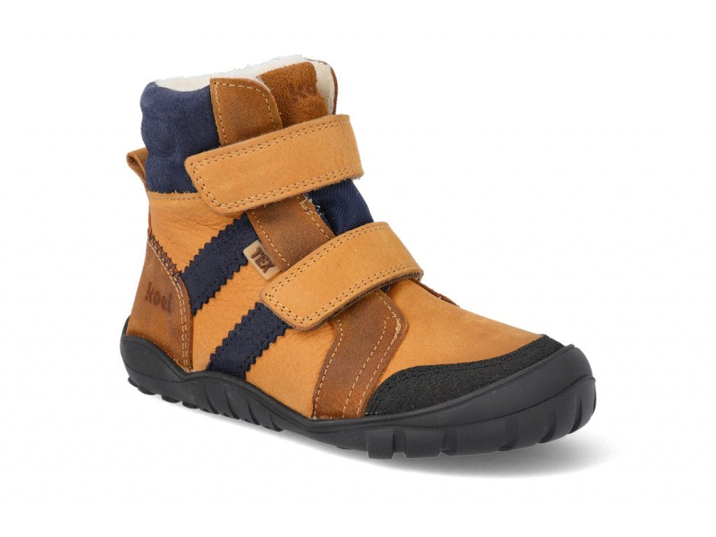 Barefoot Ankle Winter Boot Milo Hydro Tex Cognac-Navy - MintMouse (Unicorner Concept Store)