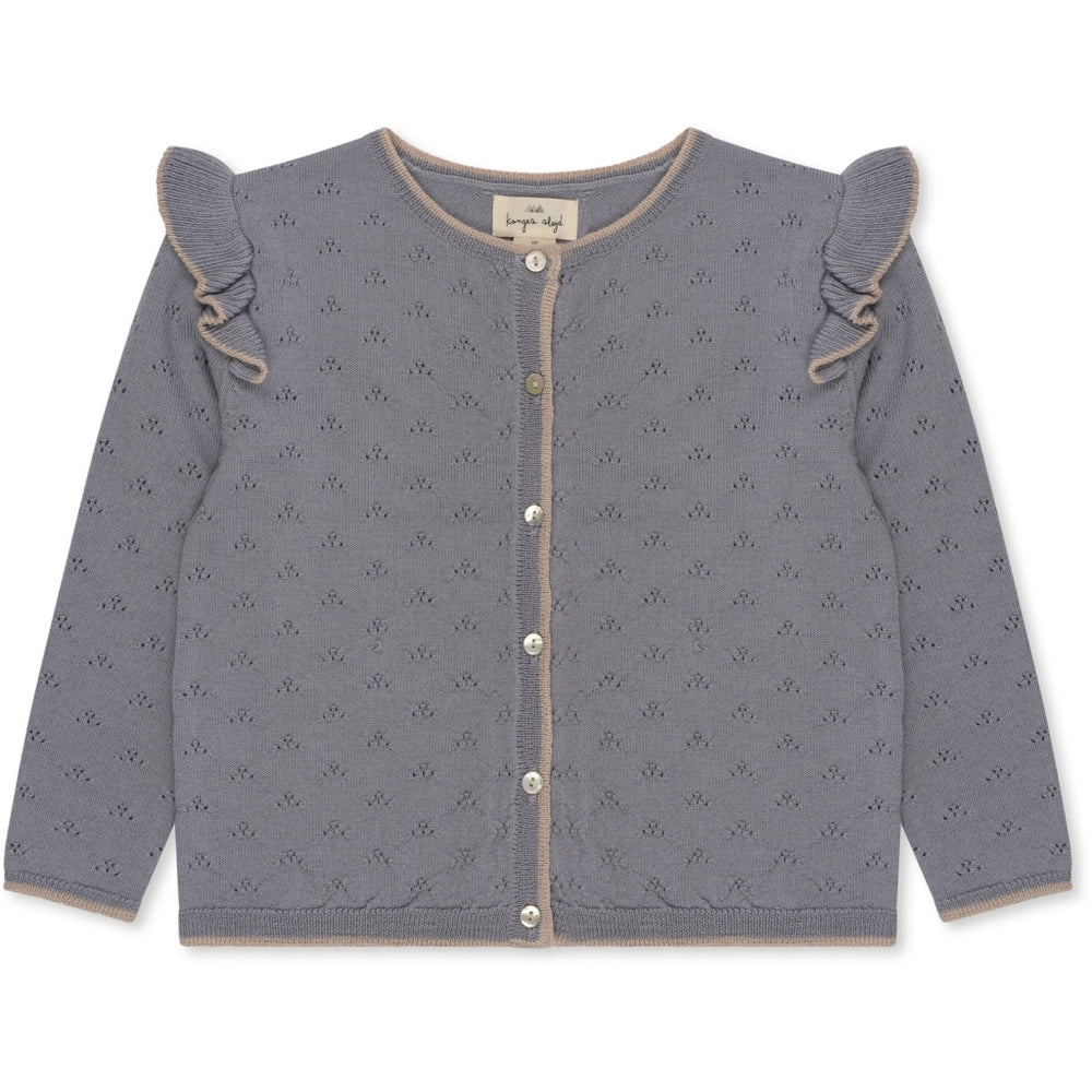 VALKAN POINTELLE KNIT CARDIGAN - Monument