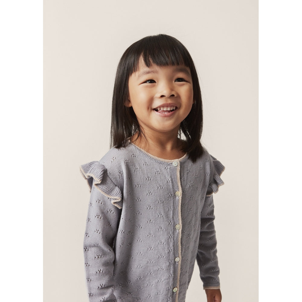 VALKAN POINTELLE KNIT CARDIGAN - Monument - MintMouse (Unicorner Concept Store)