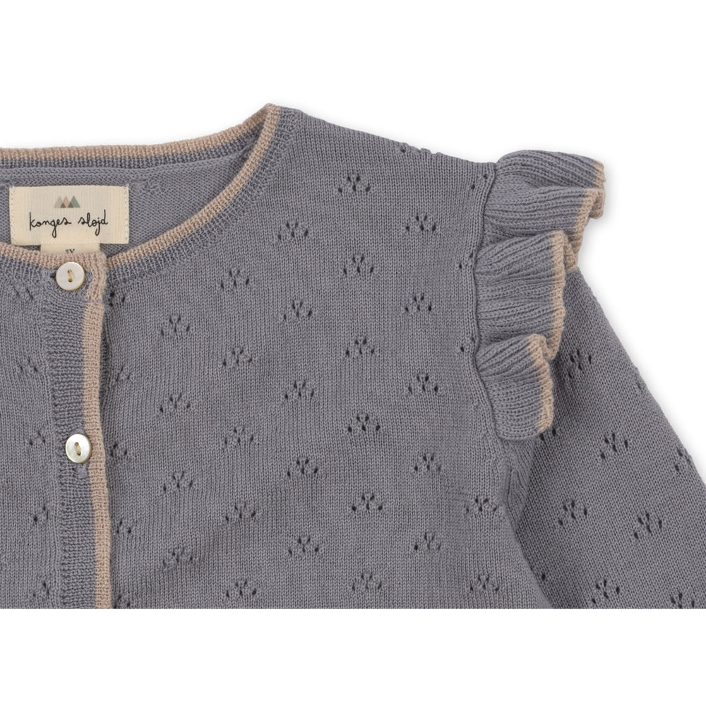 VALKAN POINTELLE KNIT CARDIGAN - Monument - MintMouse (Unicorner Concept Store)