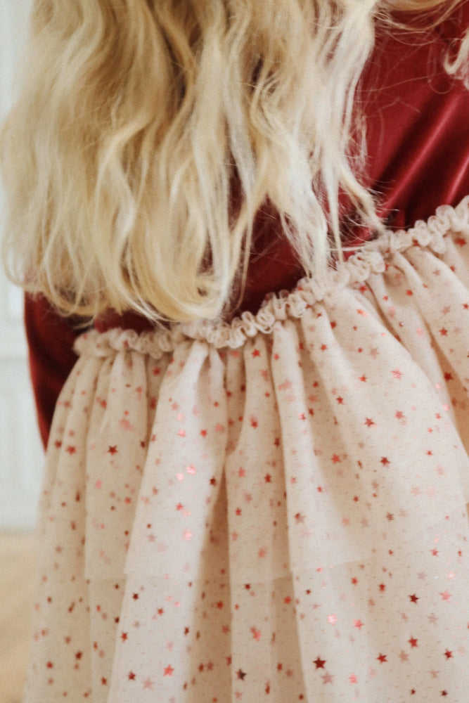 (KS4670)Belis Velvet Dress - Red Dahlia - MintMouse (Unicorner Concept Store)
