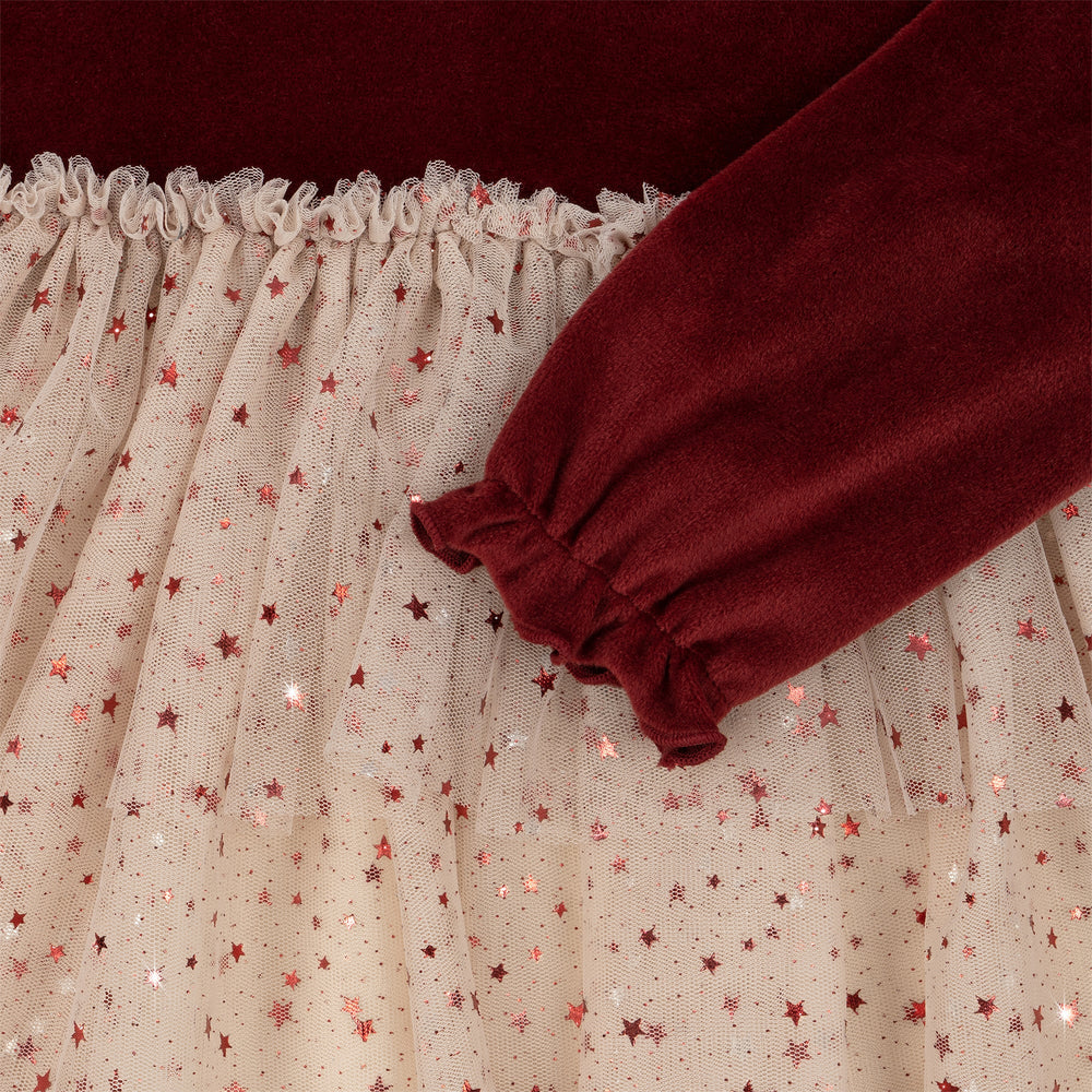 (KS4670)Belis Velvet Dress - Red Dahlia - MintMouse (Unicorner Concept Store)