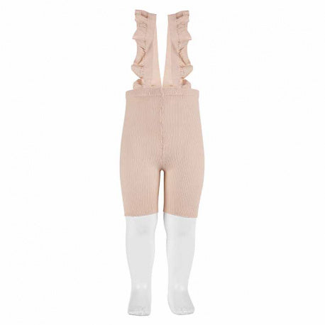 Baby cycling leggings with elastic straps NUDE - 674