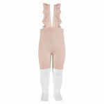 Baby cycling leggings with elastic straps NUDE - 674