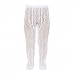 Openwork pearl tights WHITE - 200